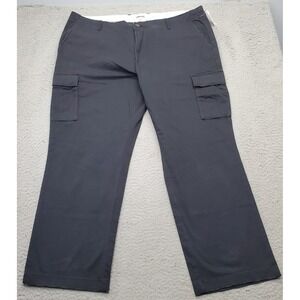Goodthreads Cargo Pants‎ Men's 40/28 Black Cotton Casual Relaxed Fit Flat Front